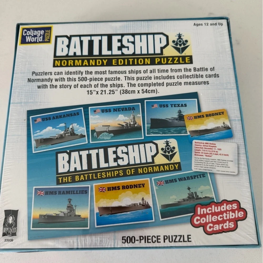 Battleship Normandy Edition Puzzle 500 Pieces NWT
